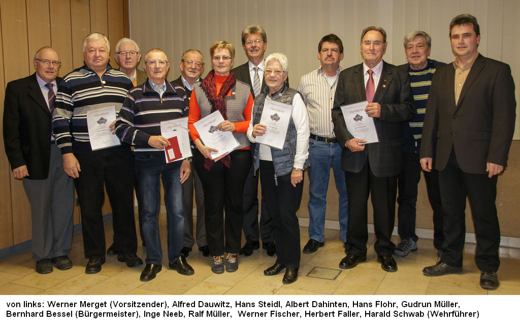 Jubilare der FF Klein-Krotzenburg 2017 Jubilare der FF Klein-Krotzenburg 2017